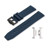 CAWEUER Silicone Rubber Strap Compatible With Tissot PRX Series T137.407/T137.410 Super Player Men Quick Release Steel Adapter Watch Band Belt 12mm(Royal blue02)
