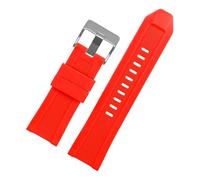 CAWEUER Silicone Watch Strap Compatible With Diesel DZ4476 DZ4318 DZ4427 DZ4323 Waterproof Rubber Sport Wrist Band Men Watchband 26mm(Red01)
