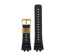 CAWEUER Strap Compatible With Casio G-SHOCK GMW-B5000 Resin Watch Band Men Sport Waterproof Rubber Wrist Bracelet Stainless Steel Hoop Accessories(Steel Gold)