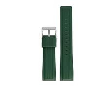 CAWEUER Strap Compatible With Swatch X Blancpain Five Ocean Series Diving Waterproof Sport Silicone Compatible With Fifty Fathoms Watch Band Bracelet 22mm(Green)