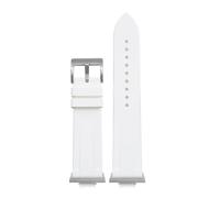 CAWEUER Strap Compatible With Tissot PRX Series T137.407/T137.410 Super Player Men Quick Release Silicone Rubber Watch Band Adapter Accessories 12mm(White)