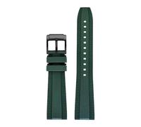 CAWEUER Universal Fluoro Rubber Strap Compatible With Breitling Super Ocean Avenger Replace Men Sport Waterproof Watch Band Bracelet 20mm 22mm(Dark green 02,20mm)