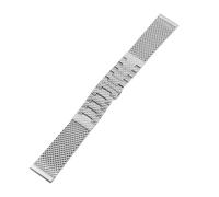 CAWEUER Universal Various Brands Of Solid Precision Steel Watch Strap 22/23mm Flat Interface Milan Stainless Mesh(Silver,22mm)