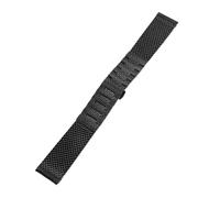 CAWEUER Universal Various Brands Of Solid Precision Steel Watch Strap 22/23mm Flat Interface Milan Stainless Mesh(Black,22mm)