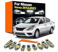 CAWEZCFY 10Pcs LED Bulb Interior Roof Reading Map Trunk Plate Light Kit, For Nissan Versa 2012-2017 2018 2019 2020 2021 2022 2023