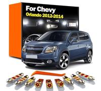 CAWEZCFY 11Pcs Car LED Interior Map Dome Light Vanity Mirror Bulbs Kit, For Chevrolet Chevy Orlando 2012 2013 2014