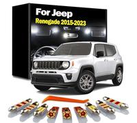 CAWEZCFY 12Pcs LED Bulb Interior Map Dome Light Kit, For Jeep Renegade 2015 2016 2017 2018 2019 2020 2021 2022 2023 Car Accessories