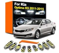 CAWEZCFY 12Pcs LED Interior Dome Reading Map Trunk Light License Plate Bulb Kit, For Kia Optima K5 2011 2012 2013 2014 2015