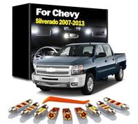 CAWEZCFY 13Pcs LED Interior Dome Map Light Kit, For Chevrolet Chevy 2007-2010 2011 2012 2013 Led Bulbs