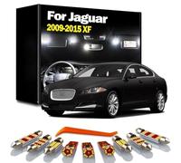 CAWEZCFY 13Pcs LED Interior Light Kit, For 2009 2010 2011-2015 Jaguar XF Map Dome Trunk License Plate Lamp
