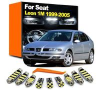 CAWEZCFY 14Pcs LED Bulb Interior Dome Map Door Light Kit, For Seat Leon MK1 1M 1999 2000 2001 2002 2003 2004 2005