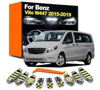 CAWEZCFY 14Pcs LED Interior Map Reading Light Trunk Sun Visor Bulb Kit, For Mercedes Benz Vito W447 2015 2016 2017 2018 2019