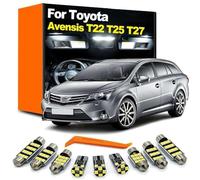 CAWEZCFY Car LED Interior Light Kit, For Toyota Avensis T22 T25 T27 1997-2013 2014 2015 2016 2017 2018 LED Bulb Accessories