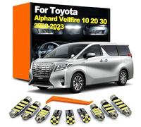 CAWEZCFY LED Bulb Interior Reading Door Light Kit, For Alphard Vellfire 10 20 30 Series 2003-2021 2022 2023 Car Accessories