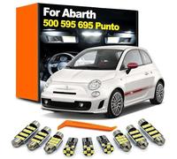CAWEZCFY LED Bulb Interior Trunk Dome Light Kit, For Fiat Abarth 500 595 695 500C 595C 695C Grande Punto EVO 2007-2023 Car