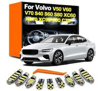 CAWEZCFY LED Interior Light Kit, For Volvo V50 V60 V70 S40 S60 S80 XC60 XC70 XC90 C30 C70 MK I II III MK1 MK2 MK3
