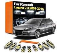 CAWEZCFY LED Interior Reading Light Trunk Lamp Kit, For Renault Laguna 2 3 MK2 MK3 II III 2001-2007 2008 2012 2013 2014 2015