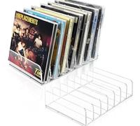 Cawhui 1 Pack Cd Holder，Clear Acrylic Cd Dvd Display Rack Cd Storage，Cd Organizers Rack Holds Up To 14 Standard Cd Cases For Media Shelf Storage And Organization No Dvd