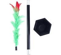 Cawhui 1set Black Magic Wand to Flower for Boys Playing Toys Magic Trick Wand Magicians Tricks Toys Close-up Magic Prop Magic Flower Stick Magic Kits and Accessories Games