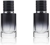 Cawhui 2 Pcs Black 30ml Perfume Atomizer Portable High-Grade Glass Spray Refillable Small Bottle Travel Cosmetics Outdoor Dispensing Mini Spray Bottle,Refillable Containers, Spray Bottles