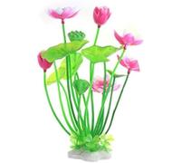 Cawhui Pink Artificial Water Plants, Artificial Lotus Fish Tank Ornament Aquarium Aquatics Grass Flower Simulation Wedding Favors Plastic Plastic Plants for Party Fish and Aquatic Pets Aquarium Décor