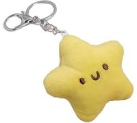 Cawhui Yellow Plush Star Keychain Backpack Accessories Doll Pendant Heart Healing in Addition to Serving as a Keychain Women's Keyrings and Charm Keychains