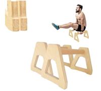 CAWi Push-Up Handles - Ergonomic Wooden Push-Up Handles for Calisthenics, Strength Training & Yoga, Stable & Non-Slip, Gentle on Joints - Set of 2
