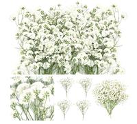 CAwished 60Pcs Dried Pressed Baby's Breath Flowers, Real Natural Dried Mini White Gypsophila Flowers for Resin Making Wedding Card Art Craft DIY Home Party Decor