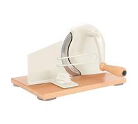 CAWIU Sourdough Bread Slicer, Manual Bread Cutter with Hand Crank, Cream