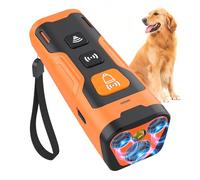 Cawjug Anti-Bark Device for Dogs, Anti-Barking Ultrasonic Device Rechargeable with 4 Adjustable Frequencies LED Torch, Ultrasonic Dog Repellent, Anti Bark Device for Small and Large Dogs