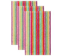 Cawö Guest Towel, 3 Pack - C Life Style Multicolor, Striped, Walk-Frottier M...