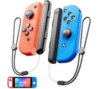 CAWOOSOO Replacement Wireless Controllers for Switch/Lite/OLED Joypad, 6-Axis Gyroscope & haptic feedback & 500 mAH battery & Motion Sensing, (Classic Red and Blue)