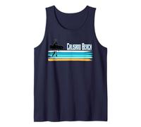Cawsand Beach Cornwall Belly Boarding Surfing Retro Surfer Tank Top