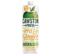 Cawston Press Apple & Ginger Pressed Juice - 1 Litre Pack of Juice Cartons All Natural - Vegan - No Added Sugar, (Pack of 6)