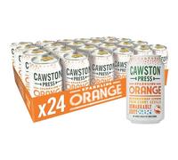 Cawston Press Fizzy Drink Blended with Sparkling Water and Squeezed Seville Oranges (330ml x 24 cans) Gluten Free - Vegan - No Added Sugar
