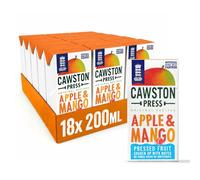 Cawston Press Fruit Water Kids Drink | Pressed Apple & Mango Flavoured Water | 200ml x 18 Pack Mango & Apple Juice Cartons | School Approved - No Added Sugar - Vegan | Ideal for Kids Lunchbox