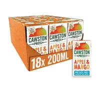 Cawston Press Fruit Water Kids Drink | Pressed Apple & Mango Flavoured Water | 200ml x 18 Pack Mango & Apple Juice Cartons | School Approved ? No