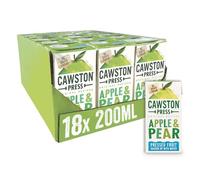 Cawston Press Fruit Water Kids Drink | Pressed Apple & Pear Flavoured Water | 200ml x 18 Pack Pear & Apple Juice Cartons | School Approved - No Added Sugar - Vegan | Ideal for Kids Lunchbox