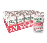 Cawston Press Rhubarb Fizzy Drink Blended With Sparkling Water and Pressed Apple Juice (330ml x 24 cans) | Gluten Free - Vegan - No Added Sugar