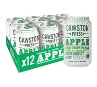 Cawston Press Sparkling Cloudy Apple Fizzy Drink Blended With Sparkling Water and Pressed Apple (330ml x 12 cans) Gluten Free - Vegan - No Added Sugar