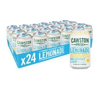Cawston Press Sparkling Lemonade Fizzy Drink Blended With Sparkling Water, Squeezed Lemon Juice & Pressed Apple Juice (330ml x 24 cans) | Gluten Free - Vegan - No Added Sugar