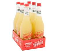 Cawston Press Sparkling Rhubarb Drink - 6 x 750ml Glass Bottles - No sugar, Sweeteners, Artificial Colours or Preservatives