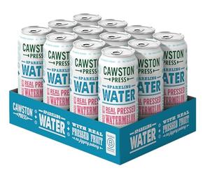 Cawston Press Sparkling Water - Watermelon - 12 x 440ml cans - Made with Pressed Fruit and No Added Sugar
