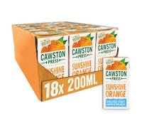 Cawston Press Sunshine Orange Fruit Water for Kids | No Added Sugar | Pressed Orange Flavoured Drink | 200ml Cartons (Pack of 18) | Vegan, School Approved, Ideal for Lunchboxes