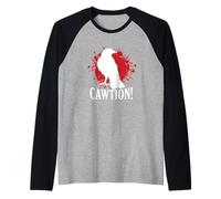 Cawtion Raven Raglan Baseball Tee