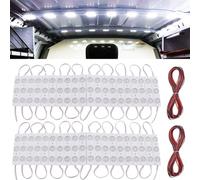Caxmtu 12v 120 LED Car Interior Light Bright White Dome Lamp Ceiling Lights Kit for Van Truck Auto Car Vehicle DC 12V (40 Modules)