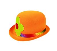 Caxndycing Clown Costume Men's Funny Clown Hat Colourful Floral Pattern Clown Hat Fashionable Jester Accessories for Carnival Cosplay Halloween Party Rainbow Clown Hat