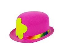 Caxndycing Clown Costume Men's Funny Clown Hat Colourful Floral Pattern Clown Hat Fashionable Jester Accessories for Carnival Cosplay Halloween Party Rainbow Clown Hat