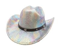 Caxndycing Cowboy Hat Unisex in Bright Colourful Colours with Large Eye-catching Brim Western Style for Festival Party Carnival Fancy Dress