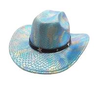 Caxndycing Cowboy Hat Unisex in Bright Colourful Colours with Large Eye-catching Brim Western Style for Festival Party Carnival Fancy Dress
